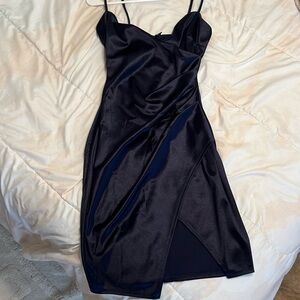 Windsor blue formal dress with a slit